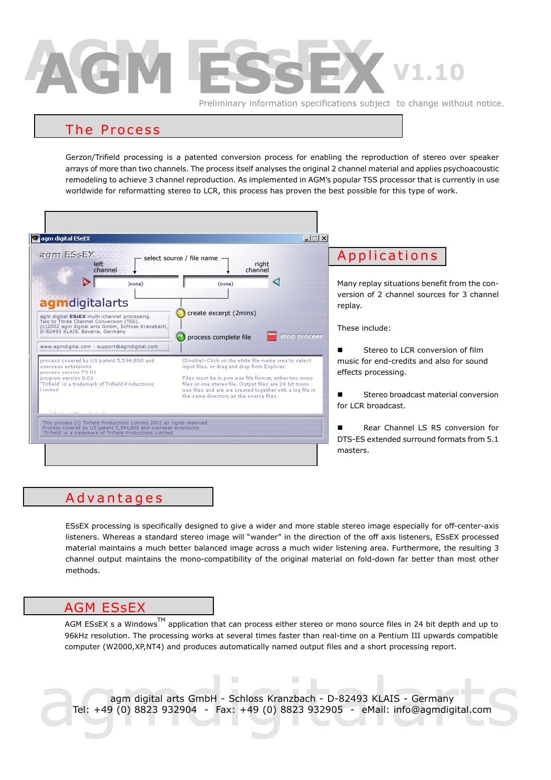 AGM ESsEX V1.10 preliminary brochure