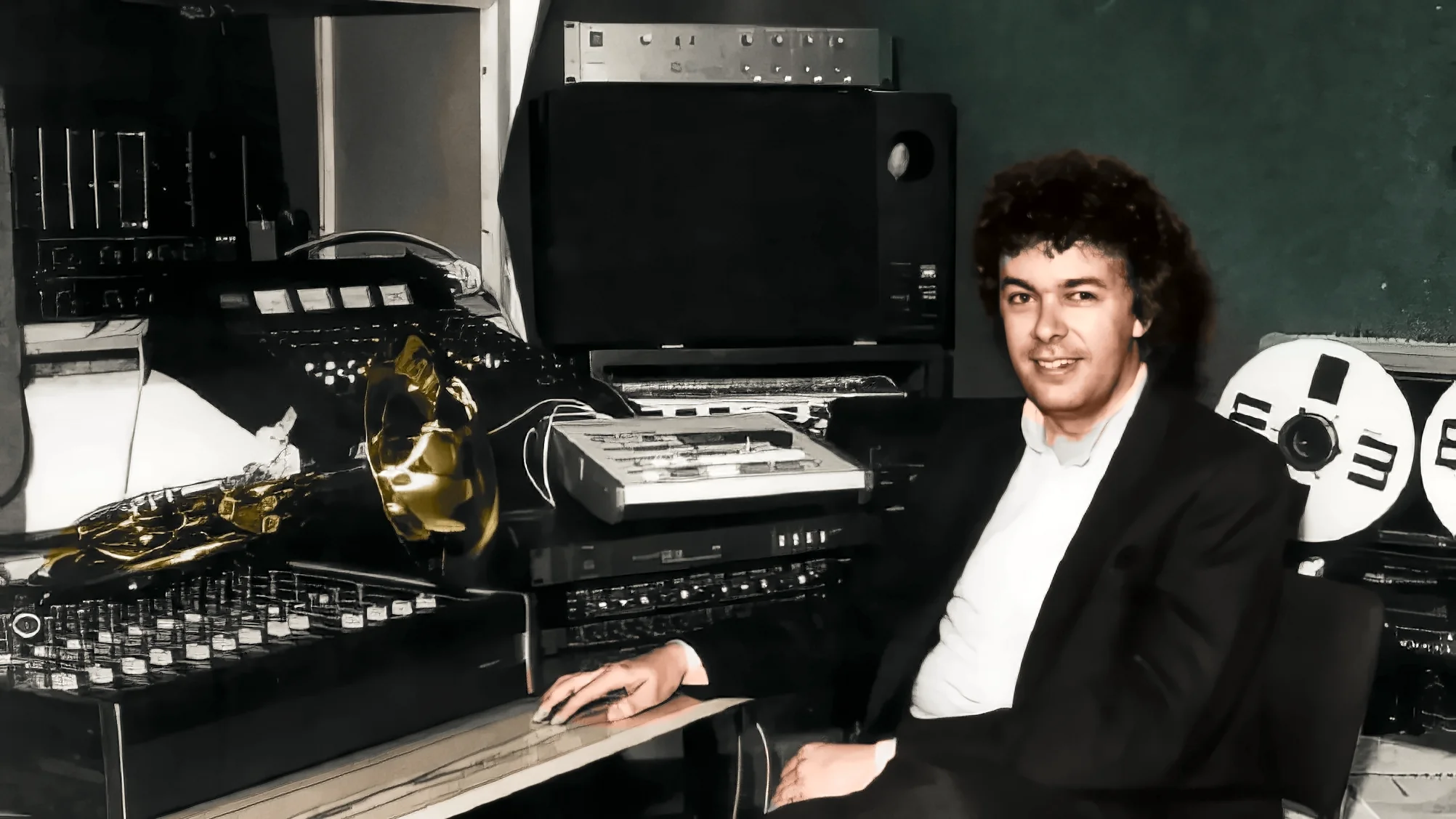Anthony Gustav Morris in his recording studio
