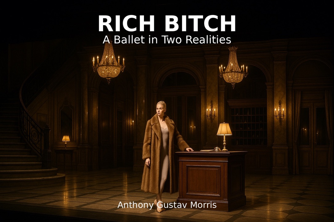 Opere d'arte per Rich Bitch: A Ballet in Two Realities, mostrando una donna in una hall dell'hotel