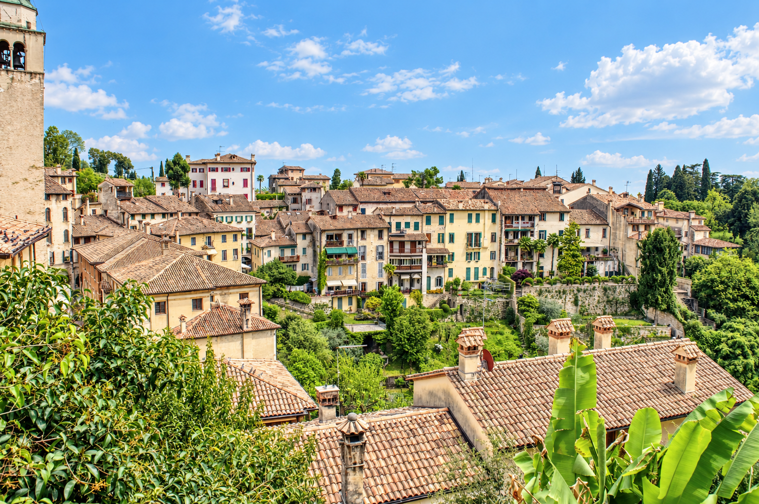 Panoramic view over Asolo